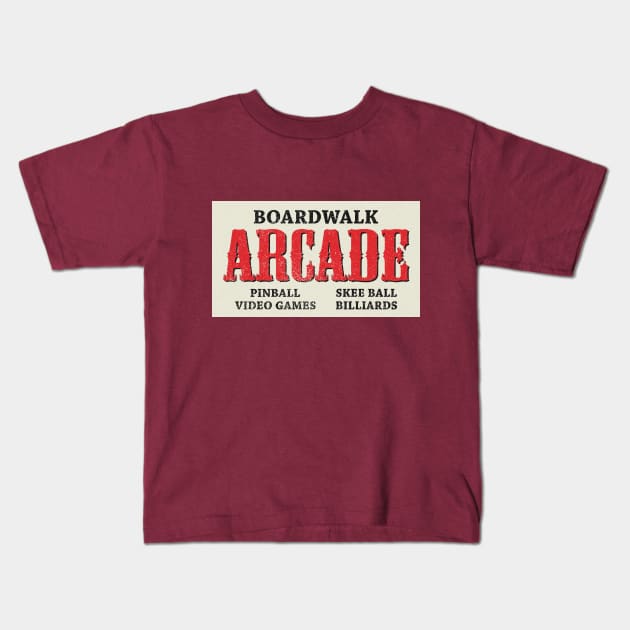 Boardwalk Arcade Kids T-Shirt by GloopTrekker